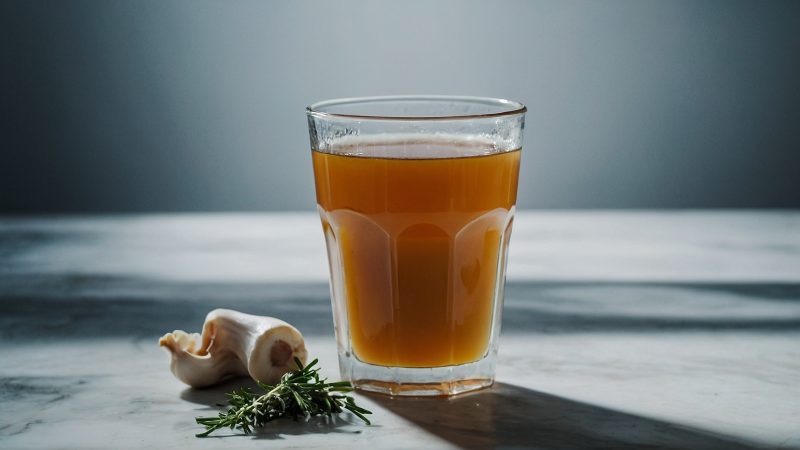 Bone broth, water