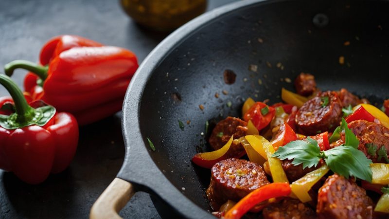 Chorizo and Bell Pepper Skillet