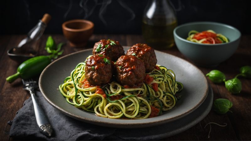 Meatballs with Zucchini Noodles