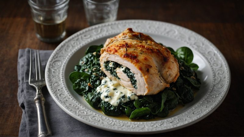 Stuffed Chicken with Spinach and Cream Cheese