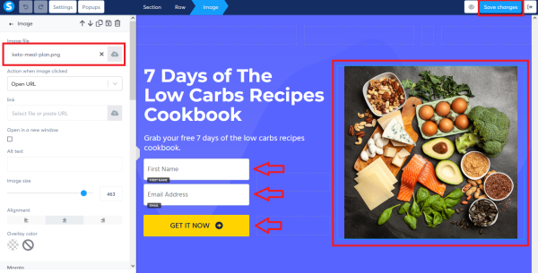 Customize Squeeze Page in Systeme.io