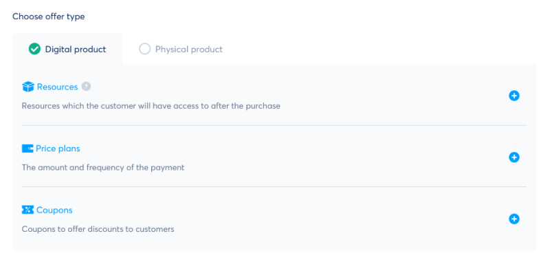 Systeme.io - Product Type