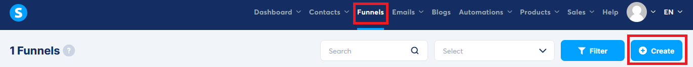 Create Funnel in Systeme.io